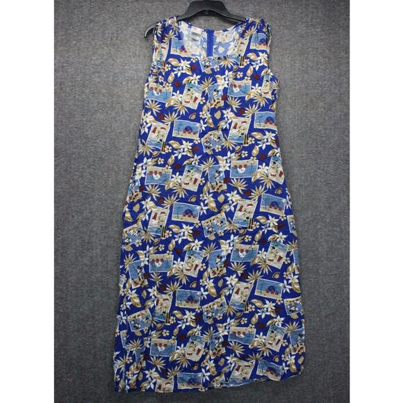 Disney Dresses & Skirts - Disney Store Dress Women's Size XL Mickey Mouse Hawaiian Floral Print
